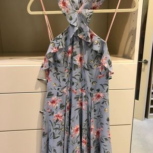 Gal Meets Glam 2 Ella Dress Blue Floral Halter